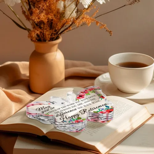 Vista 3 de Chunful Regalos Felices de Jubilación para Mujeres y Hombres Que Te Enorgullezca Recuerdo y Pisapapeles Placa de Jubilación Inspiradora Regalos