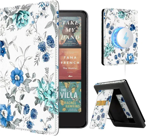 Vista 30 de CoBak Funda con soporte para Kindle Paperwhite - Funda de piel sintética duradera con función de apagado y encendido automático, ranura