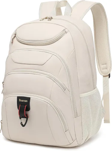 Vista 24 de Mochila para laptop Boavan para hombres (Negro, 15.6), Rosa(Amour Pink), Elegante