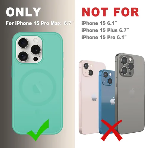 Vista 1747 de Funda para Google Pixel 10 Pro XL, cubierta magnética mate, color negro Fit for MagSafe, Screen Protector included, Shockproof Military Grade