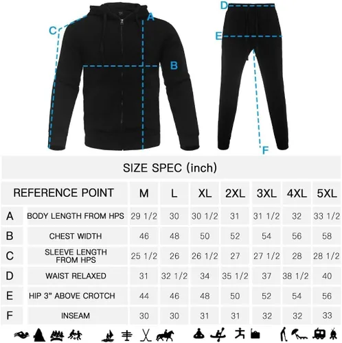 Vista 5 de Conjunto deportivo de forro polar con capucha para hombre, 2 piezas, conjunto casual para correr