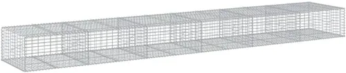 Vista 53 de vidaXL Cesta de gavión con tapa, 39.4 x 19.7 x 39.4 pulgadas, hierro galvanizado rectangular, resistente a la intemperie, montaje sin herramientas