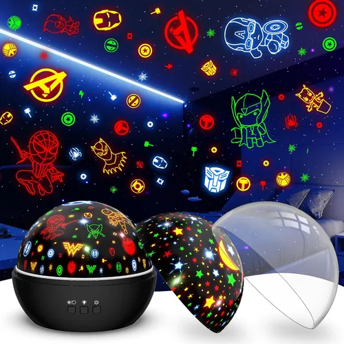 Vista 8 de Proyector de luces de copo de nieve de Navidad para interiores Luz nocturna de nieve y proyector de estrellas para niños Luz nocturna de Navidad