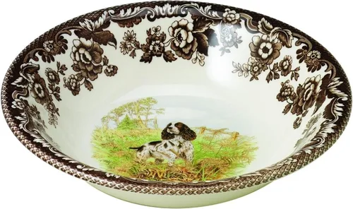 Vista 14 de Spode Woodland American Wildlife Ascot - Cuenco para cereales, diseño de bisonte, cuenco de loza fina de 8 pulgadas para cereales, ensaladas
