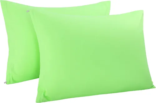 Vista 20 de uxcell Fundas de almohada tejidas de 100% algodón egipcio, fundas de almohada suaves y transpirables con cierre de cremallera, 2 fundas de almohada