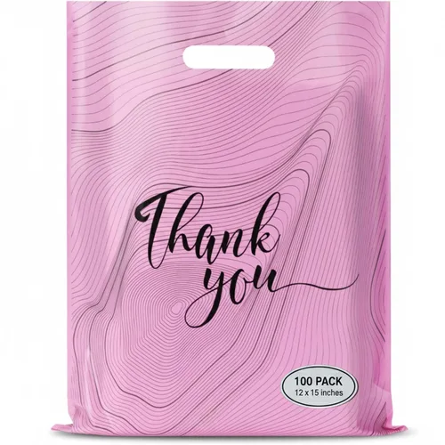 Vista 22 de Rainbows & Lilies 100 Bolsas de Plástico de Agradecimiento con Asas - 12"An x 15"Al Bolsas de Compras Gruesas Reutilizables al Por Mayor