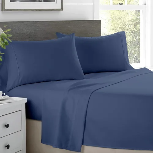 Vista 13 de SKY BEDDINGS Juego de sábanas individuales – Sábanas 100% algodón para cama individual – Juego de sábanas de 600 hilos individual con bolsillo Blanco