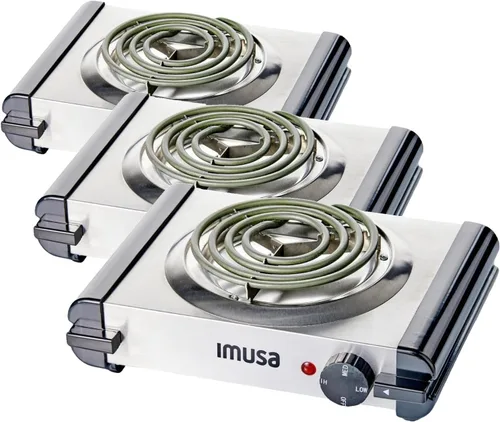 Vista 11 de Cocina eléctrica de una hornilla IMUSA USA GAU 80305 de 1100 vatios en color negro, quemador doble 1500 W, Negro