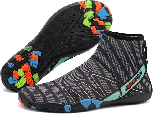 Vista 2 de Padgene Zapatos de agua de piel descalza, calcetines para hombres y mujeres, zapatos deportivos acuáticos unisex para natación, yoga, playa, correr