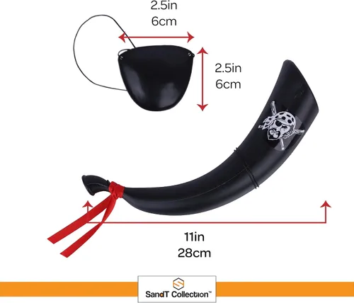 Vista 5 de SandT Collection Accesorios de disfraz de detective y accesorios de pirata