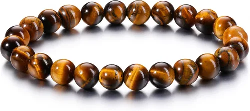 Vista 30 de Jovivi Pulsera elástica de cuentas redondas semipreciosas naturales – 0.315 pulgadas hecha a mano con cuentas de piedras preciosas curativas