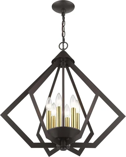 Vista 9 de Livex Lighting 40926-01 Lámpara de araña, latón antiguo