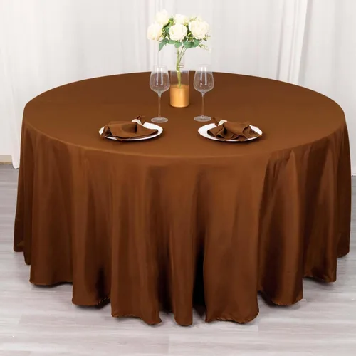 Vista 9 de Efavormart - Mantel redondo de poliéster de 108 pulgadas, 108 pulgadas, para bodas, fiestas, banquetes, restaurantes, color verde manzana