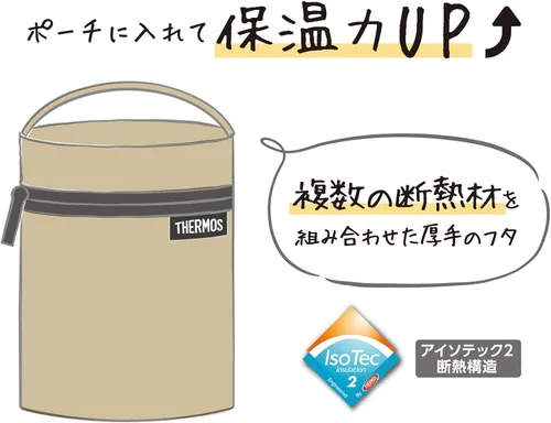 Vista 2 de Thermos RES-003 SDBE Soup Jar Pouch, Sand Beige