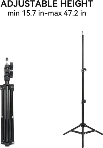 Vista 7 de Kit de Soporte para Reflector de Luz de 80 cm (31 Pulgadas) Difusor 5 en 1, Discos Múltiples Plegables con Bolsa, Soporte de Luz de 48 Pulgadas