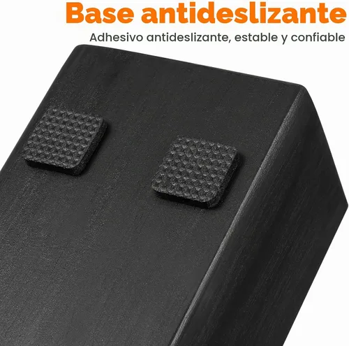 Vista 6 de Uonlytech - Soporte de espejo de madera antideslizante para soporte de suelo para exhibición de obras de arte de longitud completa, accesorio