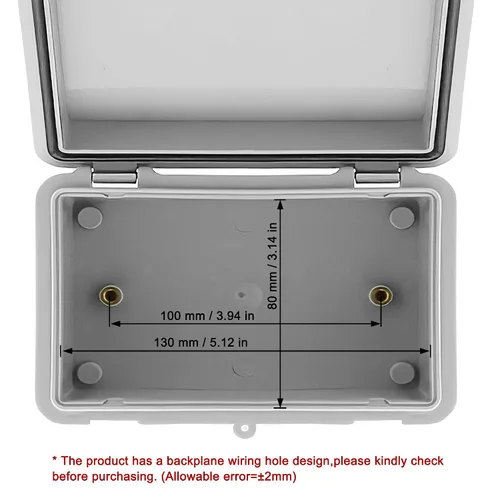 Vista 4 de Sunnyglade Caja de conexiones IP65 de plástico ABS, a prueba de polvo, impermeable, caja de conexiones universal duradera para proyectos eléctricos