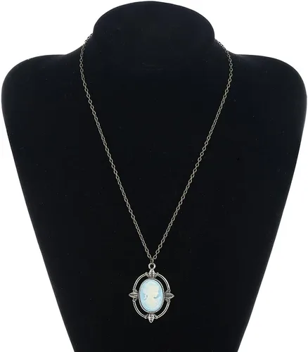 Vista 2 de LUREME Katherine - Collar con colgante de camafeo, accesorio para disfraz (nl005445)