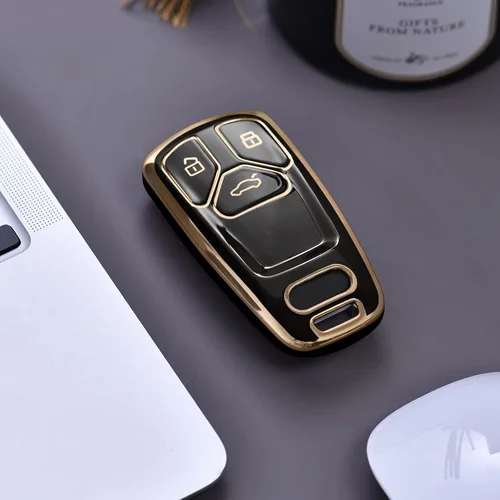 Vista 6 de ELOHEI Funda para Llavero de Audi, Cubierta de TPU Suave Premium con Protección Completa de 360 Grados, Accesorios de Estuche para Llave Compatible
