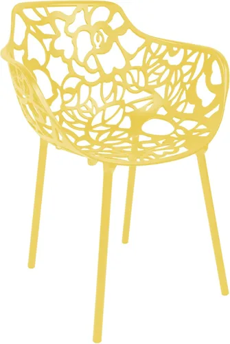 Vista 10 de LeisureMod Devon Collection - Sillas con brazos de comedor forestales, de aluminio para interiores y exteriores, apilables, para comedor, sala