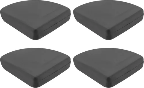 Vista 6 de uxcell Protectores de esquina para muebles, protectores de esquina para mesa, adhesivos de silicona suave, color negro, 1.181x1.181x0.354 in, 28