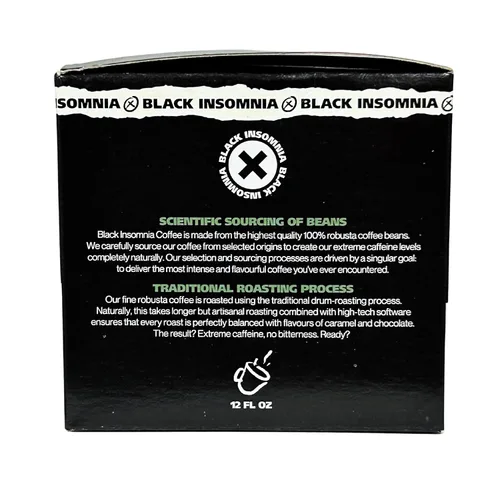 Vista 3 de Black Insomnia Coffee Tazas individuales de cafeína extrema (para uso en cafeteras Keurig) El café más fuerte del mundo, tostado clásico, 12