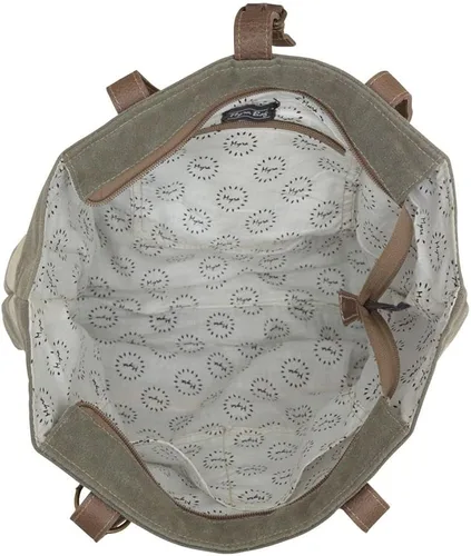 Vista 5 de Bolso de mano de cuero occidental para mujer, mental.