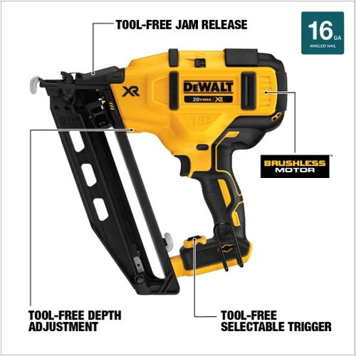 Vista 2 de Dewalt DCN660B Clavadora angular Lithium-Ion 16, sin cable, 20 V max (Herramienta sin batería)
