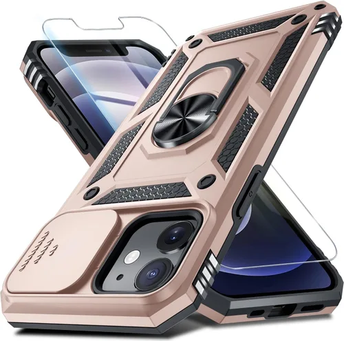 Vista 134 de Janmitta Funda para iPhone 8 Plus/7 Plus/6 Plus, Cubierta de Teléfono con Cubierta Deslizante Integrada para Lente de Cámara + Protector
