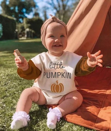 Vista 2 de Sudadera de otoño para bebé niña, mameluco con letras bordadas, overol grande a juego para recién nacido, ropa de invierno
