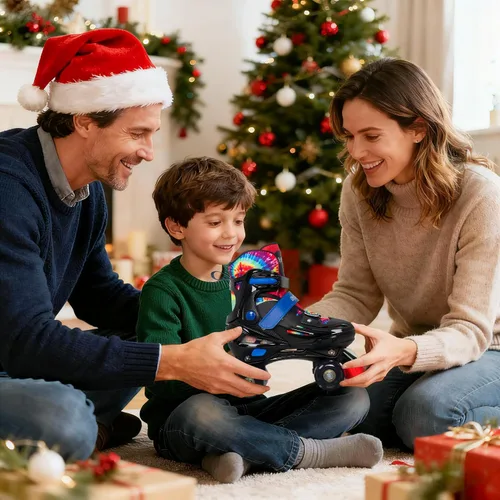 Vista 7 de Nattork Patines de Ruedas para Niños y Niñas, Patines Cuádruples de 4 Tallas Ajustables para Niños con Ruedas que se Iluminan - Maravilloso Regalo