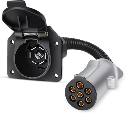 Vista 10 de Nilight Kit de arnés de cableado de enchufe de remolque de 7 pines 55243 para lado del vehículo, 7 vías, tipo RV, enchufe USCAR, compatible con Ford