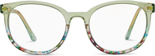 Vista 6 de Peepers by PeeperSpecs Women's That's a Wrap Oversized Round Blue Light Blocking Reading Glasses