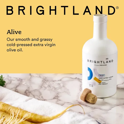 Vista 2 de Brightland Aceite de Oliva Virgen Extra, Alive - Aceite Prensado en Frío de Alto Contenido de Polifenoles Ideal para Ensaladas, Hummus, Productos