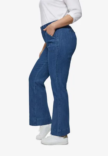 Vista 4 de Ellos Jeans de pierna ancha y cintura alta para mujer