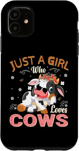 Vista 8 de Just A Girl Who Loves Cows Case for iPhone 16