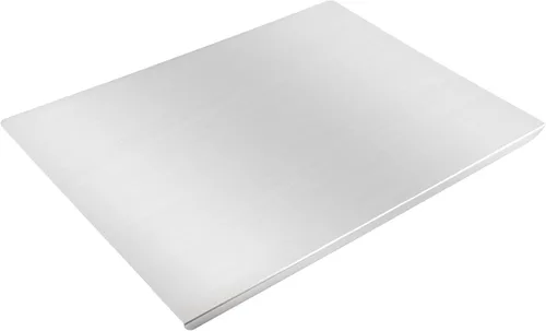 Vista 8 de Tablas de cortar de acero inoxidable con borde para cocina, tabla de cortar de metal, tabla de cortar grande de mostrador para carne, frutas