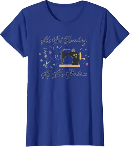 Vista 60 de It's Not Hoarding If Its - Camiseta de costura para acolchado, Blanco, S