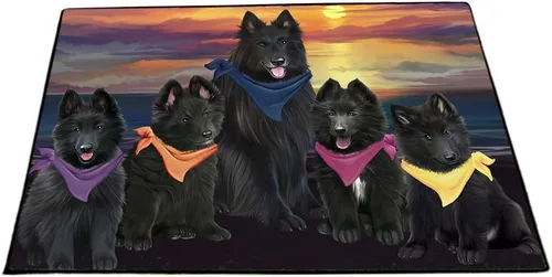 Vista 16 de Doggie of the Day Belgian Shepherd Dogs Floor Mat - 4th of July Independence Day - Best Dog Doormat - Protector Decor - Unique Portrait Art