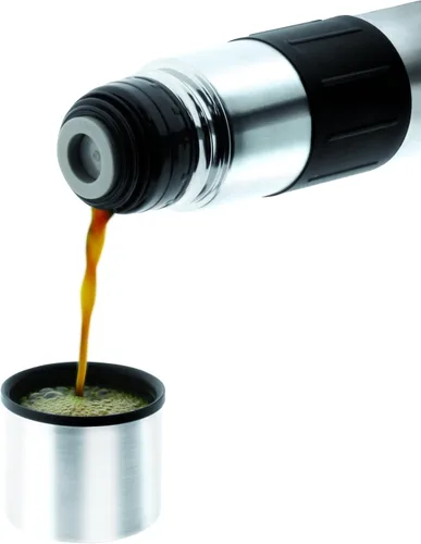 Vista 3 de Jata Hogar Termo de 11.8 fl oz, 3.0 x 3.0 x 8.3 in, plateado y negro