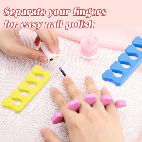 Vista 2 de 10 separadores de dedos para pedicura, separador de dedos de esponja suave para esmalte de uñas, separadores de dedos, separadores de dedos