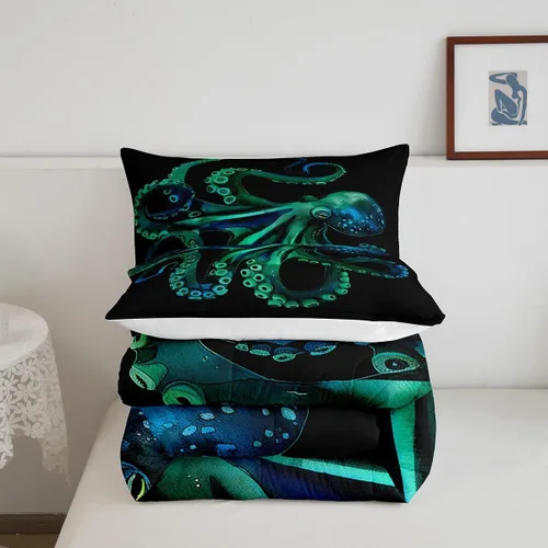 Vista 82 de Erosebridal Juego de edredón de hojas de cannabis, juego de ropa de cama de marihuana con estampado colorido de plantas, decoración bohemia de 2