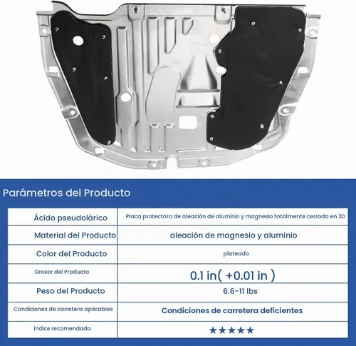 Vista 2 de Protector contra salpicaduras del motor compatible con Honda Civic 2016 2017 2018 2019 2020 2021, cubierta protectora bajo el auto OEM 74110-TBA-A00