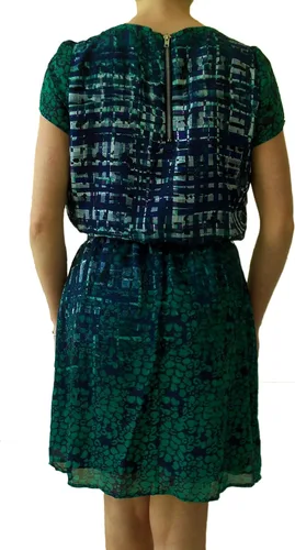 Vista 3 de Speechless WomensJuniors Vestido estampado mixto azulverde