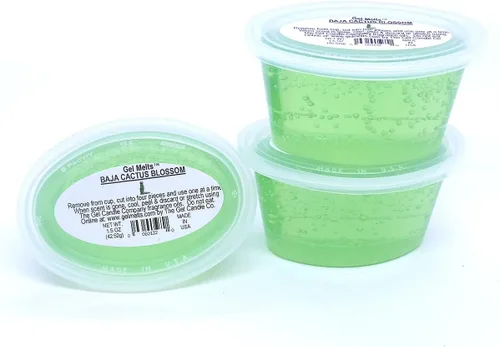 Vista 2 de Baja Cactus Blossom Aroma Gel Melts para calentadores y quemadores de The Gel Candle Company Peel, MELT and Enjoy