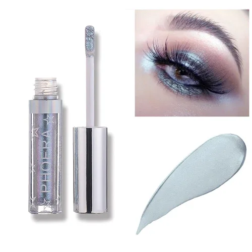 Vista 15 de Sombra de ojos con purpurina, maquillaje para ojos líquido, brillante, colores claros, lápiz en barra brillante, de larga duración, impermeable, A102
