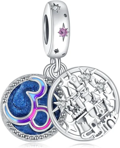 Vista 126 de Dijes de plata de ley 925 de dibujos animados de pato, ratón, oso, elefante, dragón chino, cuentas colgantes para pulseras y collares, joyería