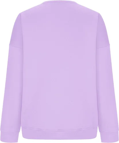 Vista 5 de slqdgmryz Sudadera de gran tamaño con cuello redondo para mujer, manga larga, forro polar, holgada, sólida, sudadera con capucha para otoño, moda