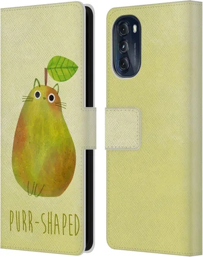 Vista 17 de Head Case Designs Officially Licensed Planet Cat Avocato Puns Leather Book Wallet Case Cover Compatible with Motorola Moto G (2022)