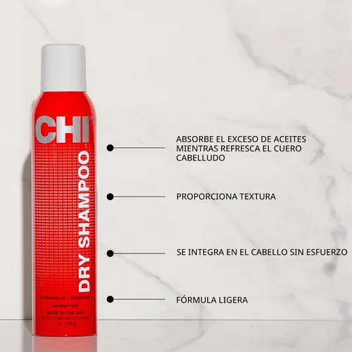 Vista 2 de CHI Champú seco, fórmula ligera para limpiar y revitalizar el cabello, sin sulfatos ni parabenos, 2.6 onzas